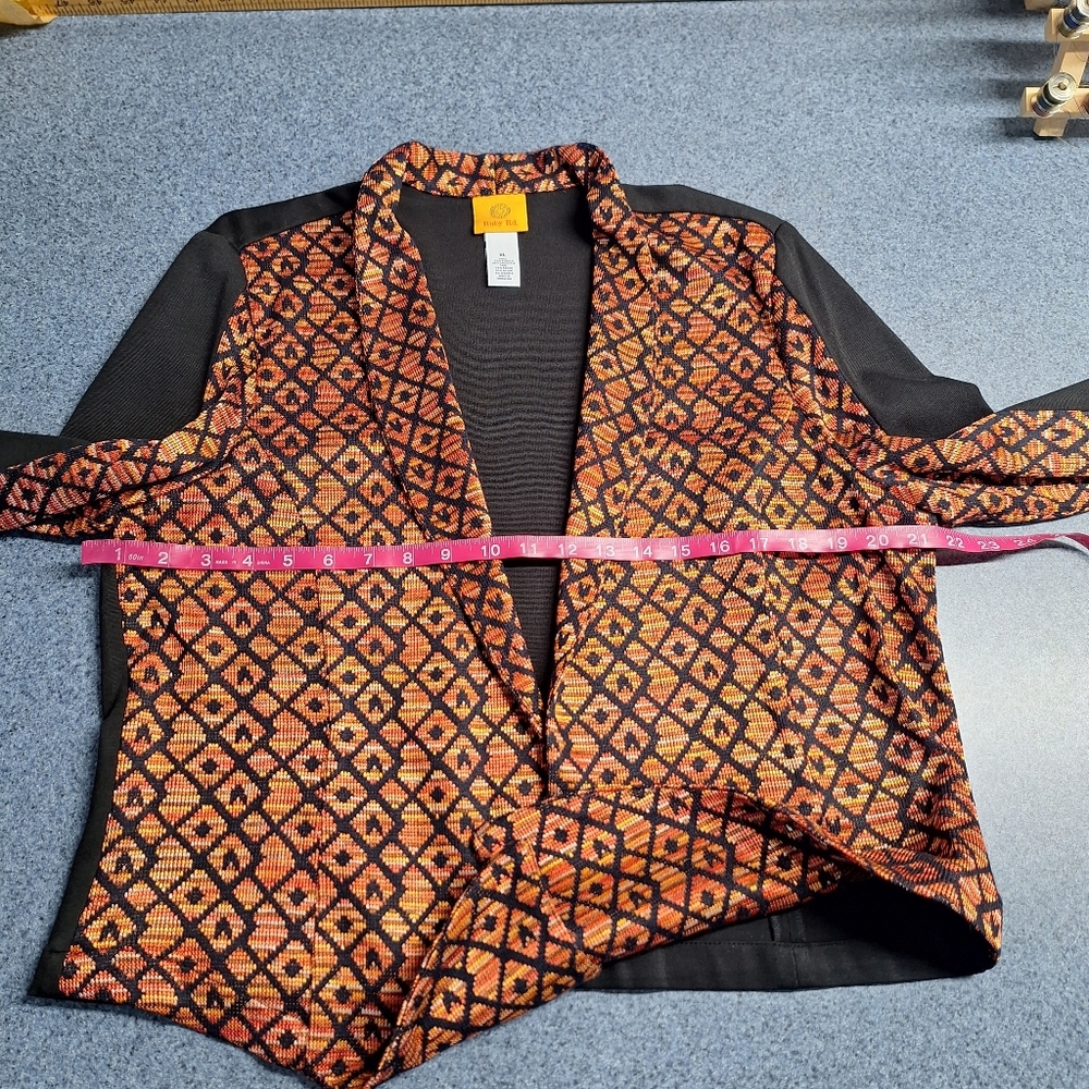 Vintage Ruby Rd. "MACHU PICCHU 2014" Open Front Cardigan, Size Xl, Style#42132C5 - Picture 10 of 11